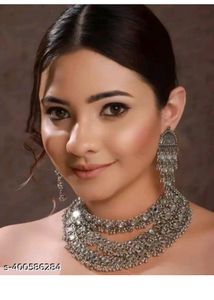 Mirror Detail Necklace Set no earings