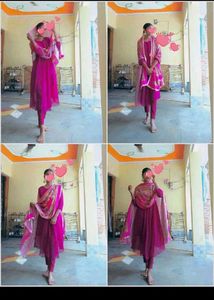 Pink Anarkali Suit Set