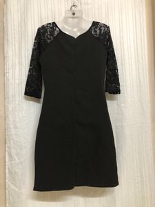 Eiki  Black Half Sleeve Dress