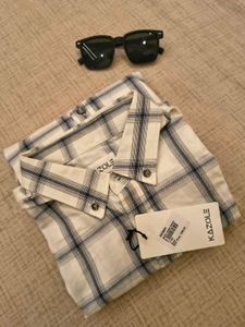 KAZOLE Men&#39;s Checked Casual Shirt – Large