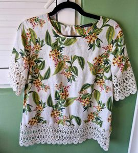M&S Floral Lace Top