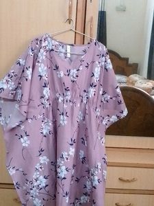Floral Print Kaftan Kurti