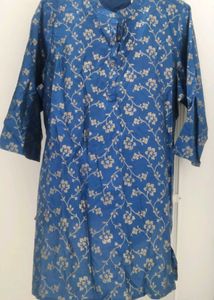 Blue Floral Print Kurta