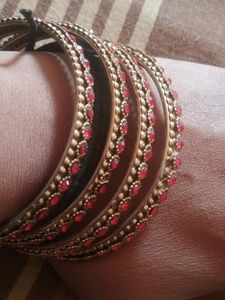 Red Golden Bangles