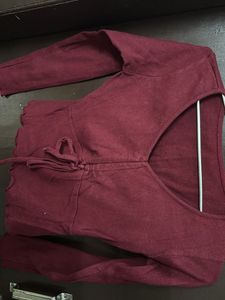 Burgundy Long Sleeve Top