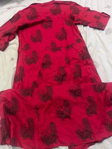 Red Paisley Shirt Dress