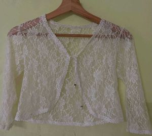 White Lace Bolero Shrug
