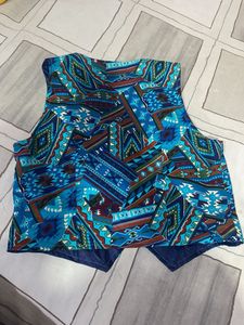 Vintage Style Patterned Vest