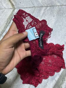 Maroon Lace Lingerie Set