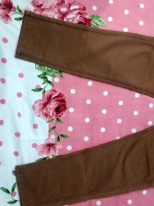 Brown Slim Fit Pants/Jeggings