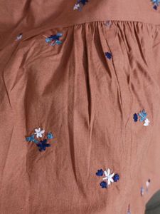 Cute Brown Floral Top