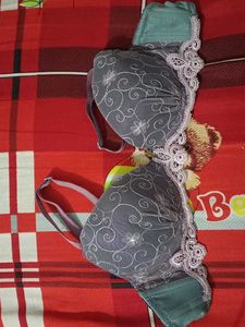 Elegant Lace Trim Bra - Size Unknown 34 to 36