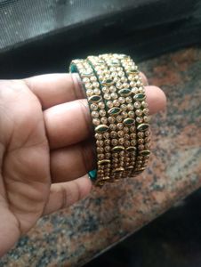 Kundan Bangles Combo