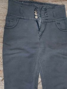 High Waisted Gray Jeans