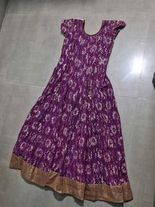 Purple Lace Anarkali Dress