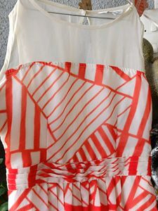 Chic Red &amp; White Maxi Dress