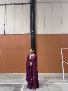 Elegant Purple Kurta Set