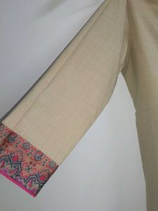 Beige Culottes Pants &amp; Kurta set