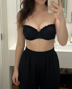 Black Bandeau Bikini Top
