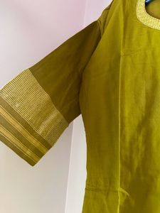 Olive green kurta