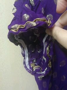 Purple Polka Dot Anarkali Dress for women