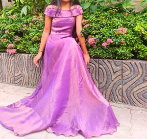 Elegant Purple gold Maxi Dress