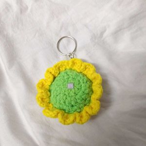 Crochet Sunflower Keychain 🌸