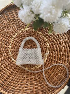 Clear Beaded Mini Bag