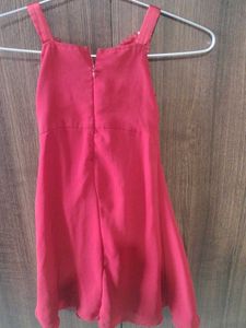 Red Sequin Bow Dress
