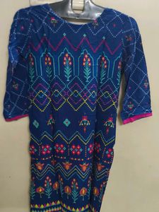 Blue Multi Printed Kurti