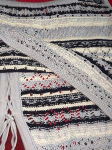 Crochet Knit Lace-Up Tank Top