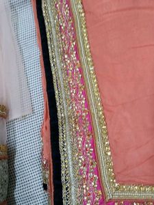 2part Saree Net With Pure Fabric