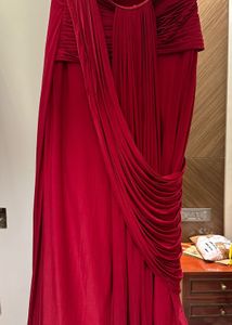Elegant Maroon drape saree