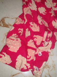 Pure Cotton Floral Printed Pleated A-line Kurta
