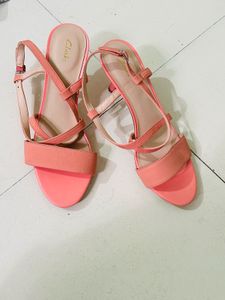 Clarks Coral Leather Heeled Sandals