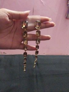 Dangling Gemstone Earrings