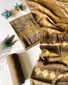 Green Printed Cotton Suit