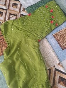 Embroidery And Tikki Work Blouse