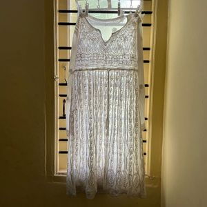 Beautiful White Chikankri Kurti