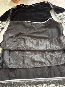 Pakistani Black Velvet Kurta Set