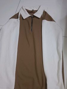 Brown &amp; White Pullover