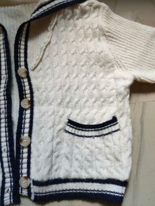 White and blue Cardigan