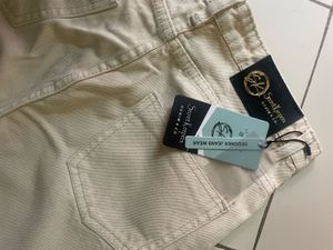 brand new white jeans