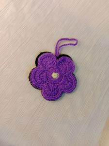Crochet Flower Bag Charm