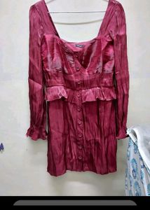 Red Metallic Dress
