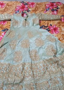 Green Party Dress With Skirt