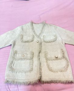 Fringed Tweed Jacket