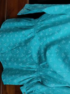 Beautiful Cyan Coloured Top For Women