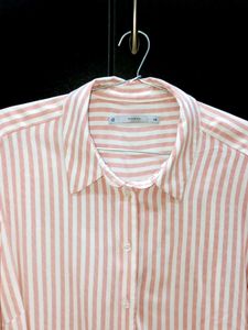 Striped button-up shirt