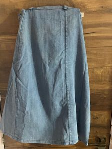 Denim A-line Midi skirt